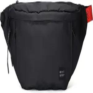 여성 남성용 대형 크로스바디 패니 팩 조절 가능한 스트랩과 5 지퍼 포켓이 있는 방수 허리 가방 블랙