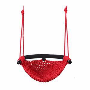 그물 그네 해먹 테라스 빨간색 체어 실외 스윙 세트 흔들 의자