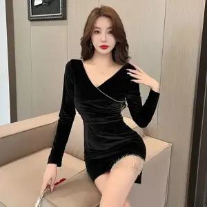 스커트 원피스 미니 여사친 추동 아이템 드롭 긴팔 힙업 트렌디 HT4