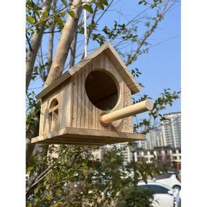 새집 야외 새둥지 앵무새집 상자 정원 나무 케이지