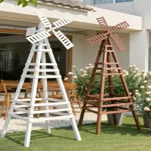 야외 풍차 오벨리스크 식물 장식품 정원 랙 꽃 조경