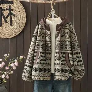 여사친 빈티지 가을 동계 후드 가디건 겉치레 카디건 트렌디 도톰 퍼 아이템 HT4