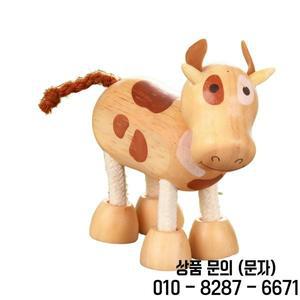 구부릴 수 있는 나무 동물 장난감 유연한 소 농장 위한 교육용