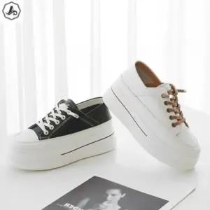 [애슬릿] 통굽 스니커즈 끈없는 밴딩 배색 플랫폼 단화 5cm