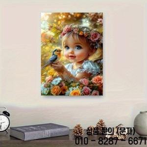 1000피스 직소 퍼즐 게임   흰색 직사각형 디자인의 사랑스러운 소녀 성인용 휴대용 직육면체 예술 장식 Un