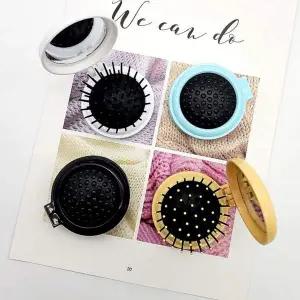 휴대용 미니빗 손거울 거울 브러쉬 세트