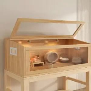 햄스터 기니피그 애완동물 나무 빌라 사육장 다람쥐 토끼 파충류 케이지 투명 적재형 하우스