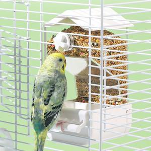 새 조류 자동 급식기 앵무새 간편 모이통 위생 먹이통
