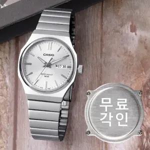 무료각인 카시오 MTP-E735D-7A 빈티지 데이데이트 팔각형 정장 남자 메탈 시계 d5