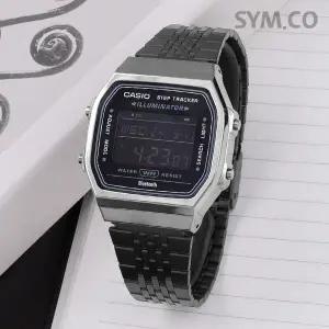 카시오 ABL-100WEGG-1B 빈티지 차콜 사각 블루투스 남자 메탈 시계 d5