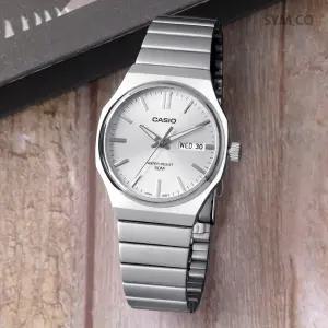 카시오 MTP-E735D-7A 빈티지 데이데이트 팔각형 정장 남자 메탈 시계 d5