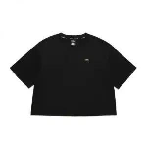 내셔널지오그래픽 N242WTS910 여성 로고 변형 크롭 오버핏 반팔 티셔츠 CAR본 BLACK 449393