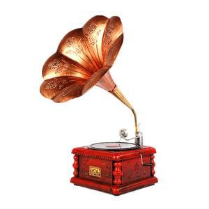 구형 축음기 레트로 턴테이블 플레이어 대형 레코드 스피커