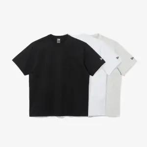 [뉴에라] LIGHTERA 에센셜 3팩 포켓 반팔 티셔츠 멀티_14697423