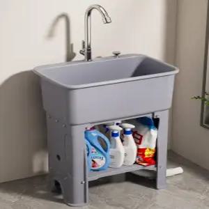 사무실 간이 개수대 보조싱크대 애벌 세탁볼 베란다 농막 교체용 스텐 원룸