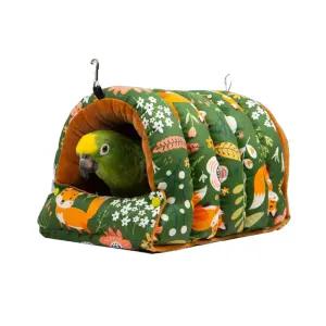 앵무새 포치 패딩 새침대 원형 구멍 겨울 단열 새장
