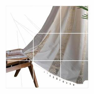 에스닉 잔꽃 뜨개 커튼 가리개 포인트 커텐