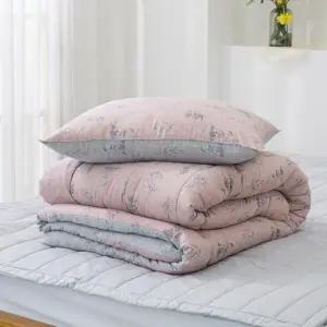 이불베개세트 스퀘어 SS 핑크 리버서블 사계절 침구