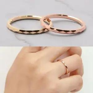 여성반지 로즈골드 골드 할로우 다이아 컷팅 금 반지 14K 15호