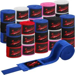 무에타이 MMA 킥복싱 트레이닝 짐(클래식 컬러)을 위한 150쌍 복싱 랩 180인치 핸드 벌크 무술 스포츠