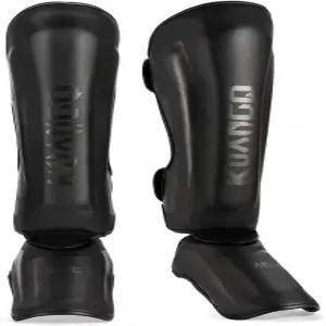 KUAN QUAN 무에타이 신 가드 무술 발차기 다리 발등 보호 패드 스파링 장비 킥복싱 MMA 훈련 및 전문