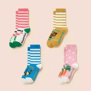 [국내정품] 빈폴키즈 [BEANPOLE KIDS] 24FW [Print Bakery] 패턴 수면양말 키즈 아동 양말