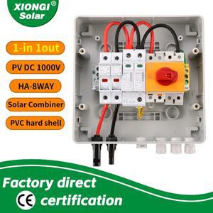 방수 실외 장착 IP65 1-in-1-out 1000V 태양광 PV 결합기 상자 서지 번개 보호 DC 배전