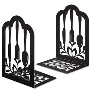 책 끝 금속 책장용 북 장식용 헤비 책용 홈 주방 집들이 요리 선물용 비스 블랙 홀더