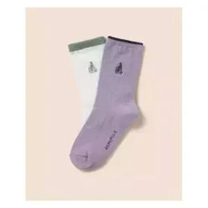 [국내정품] 빈폴키즈 골지 양말 2족 세트 라이트 퍼플 (BI58KTU01V) 키즈 아동 양말