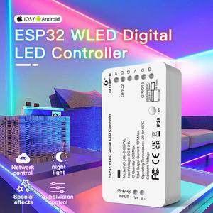 ESP32 WLED RGB RGBW 디지털 스트립 지원합니다 및 SK6812 컨트롤러는 자동화를 APP MQTT 홈 어시스턴트 SM16703P WS2812B 웹 WS2811