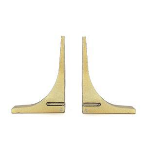 주철 장식 북엔드 둥근 테마 선반 헤비 듀티 2 골드 세트