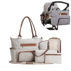 캔버스토트백 캐주얼 멀티 숄더백 기저귀가방 유모차 분유