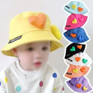 옆집샵 하트 벙거지 아동 모자 챙모자 사랑스러운 하트가 뿅뿅 박힌 우리 아기 여름 모자