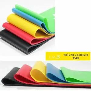 라텍스 중급용 루프밴드(엉짱밴드) 노랑색 두께 0.7mm