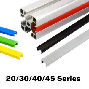 20Pcs 6mm8mm10mm 하드 슬롯 커버 각 길이 500mm 플랫 씰 패널 홀더 20304045 시리즈 EU 알루미늄 프로파일