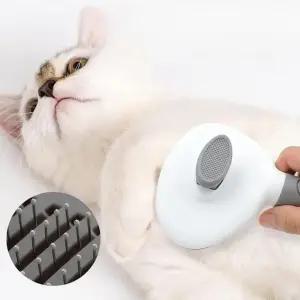 빗살청소 강아지 털제거 슬리커 반려동물 고양이 털빗 펫브러쉬 브러시 원터치