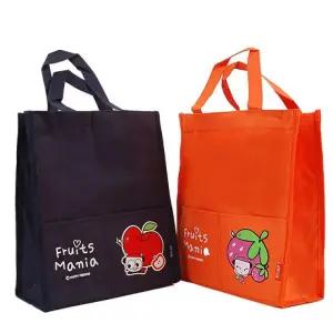 옆집샵 보조 가방 실내화 주머니 상큼한 과일 디자인 후르츠 매니아 투포켓 신발 가방