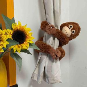 원숭이 오랑우탄 인형 커튼 침실인테리어 블라인드장식 커튼인형 보조 약66cm 거실