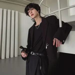 샤오원샵 남자 가을 캐주얼 루즈핏 마이너 숏 상의 코트 키작남 정장 자켓 꾹3