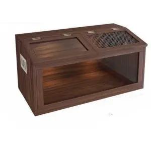 고슴도치 나무 케이지 하우스 애완 햄스터 2창 은신처 번식