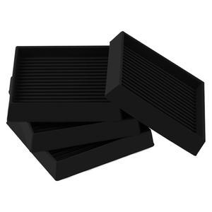3x3 사각 고무 가구 캐스터 컵, 미끄럼 방지 패드, 손잡이가 있는 침대 스토퍼 바닥 보호대 - 모든 보호