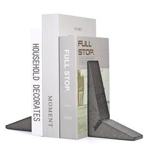 양극성 주철 책꽂이 날카로운 삼각형 테마 가정 장식용 블랙 장식 사무실 책상 책장 책을 위한