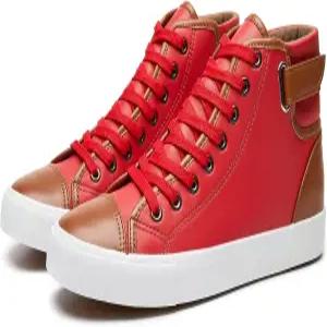 야게얀 남성용 캐주얼 블랙 퓨 가죽 패션 슈즈 화이트 하이탑 스니커즈