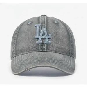 MLB 베이직 데님 언스트럭쳐 볼캡 LA 차콜 그레이
