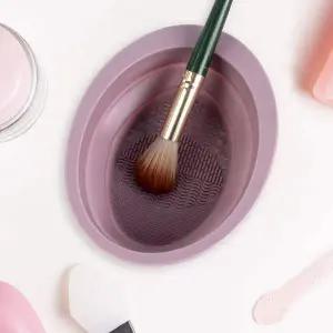 [셀러에이드]메이크업 브러쉬 퍼프 세척 실리콘 용기