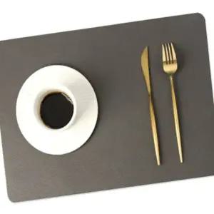 양면깔개 인조가죽 식탁 테이블 매트 그레이