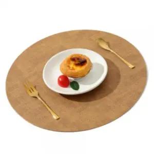 북유럽식판매트 원형 식탁 테이블 매트 브라운