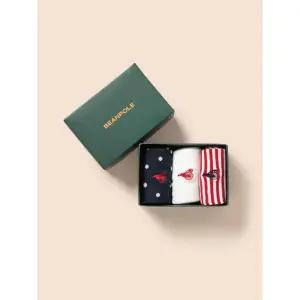 [국내정품] 빈폴키즈 [BEANPOLE KIDS] 여아 골지 양말 3족 SET 네이비 (BI61KTG01R) 키즈 아동 양말