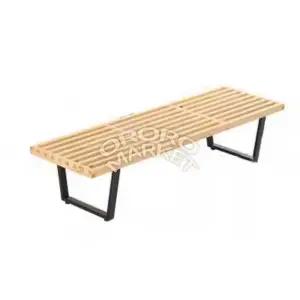 휴게실 대기 벤치 원목색 나무 122x47x35cm 사우나 수영장 탈의실 의자