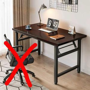 테이블1200 접이식 컴퓨터 책상 월넛 블랙 가정용 침실 공부방 120x60cm